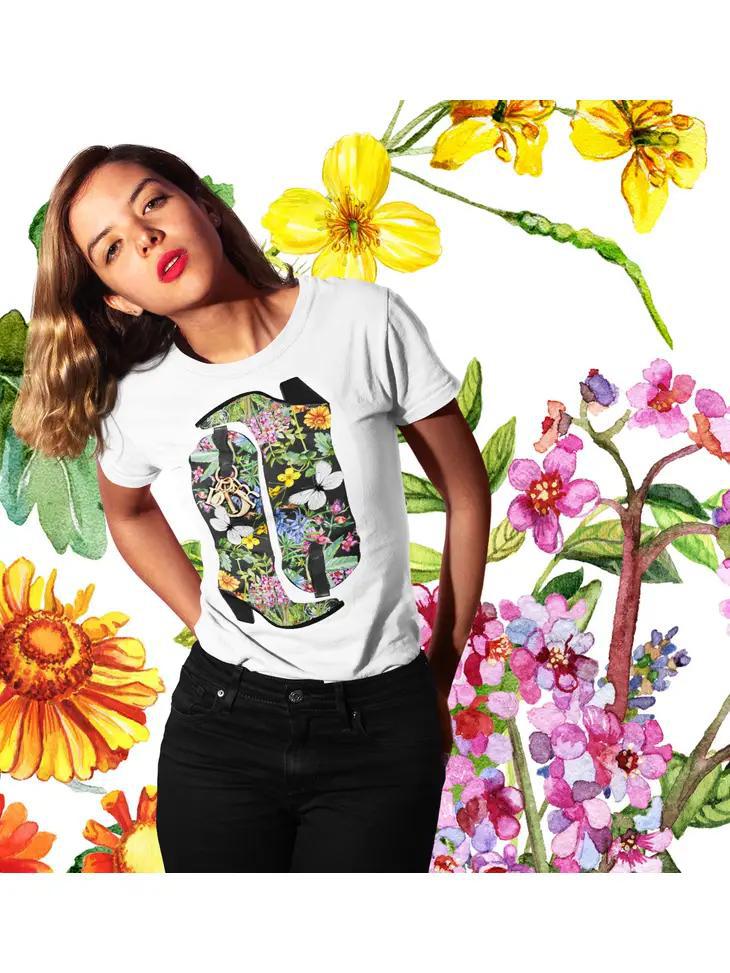 Floral Boots T-Shirt