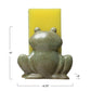 Stoneware frog sponge holder with glaze