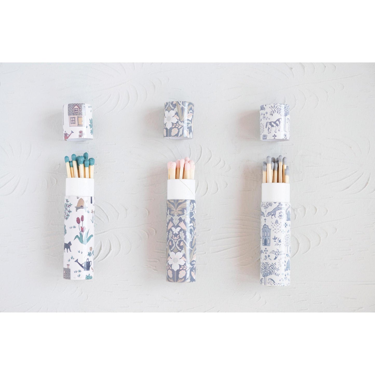 Safety Matches in Tube Matchbox - Floral